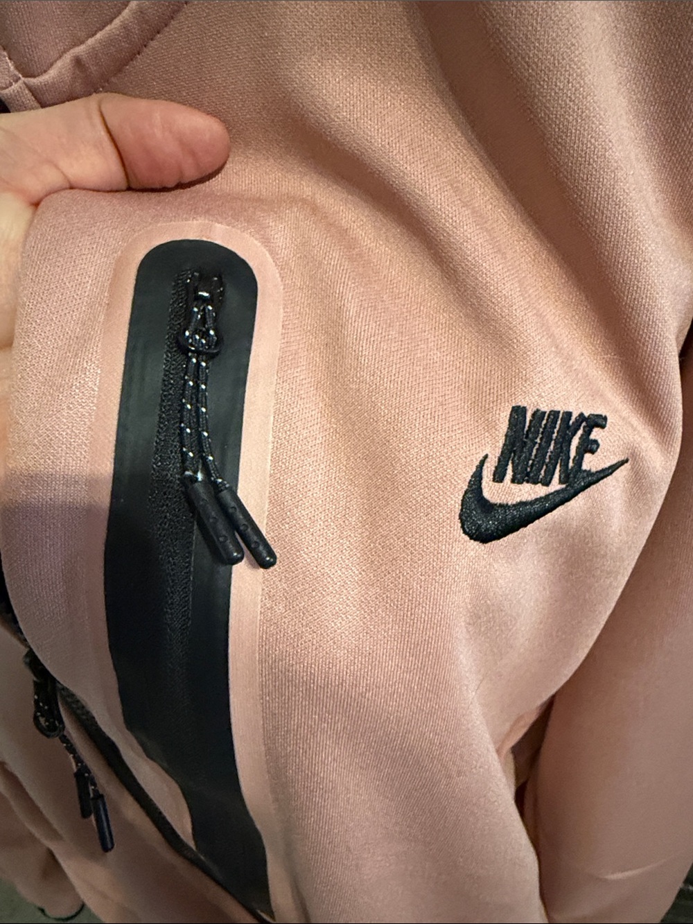 Nike Dusty Rose Hooded Utility Jacket & Joggers Set with Black Trim - Picture 4 of 16